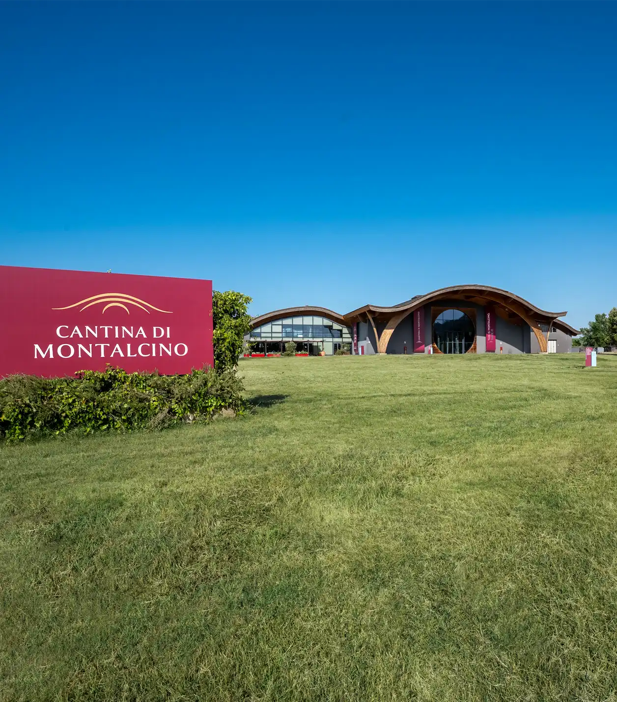 Panoramica e Insegna Cantina di Montalcino