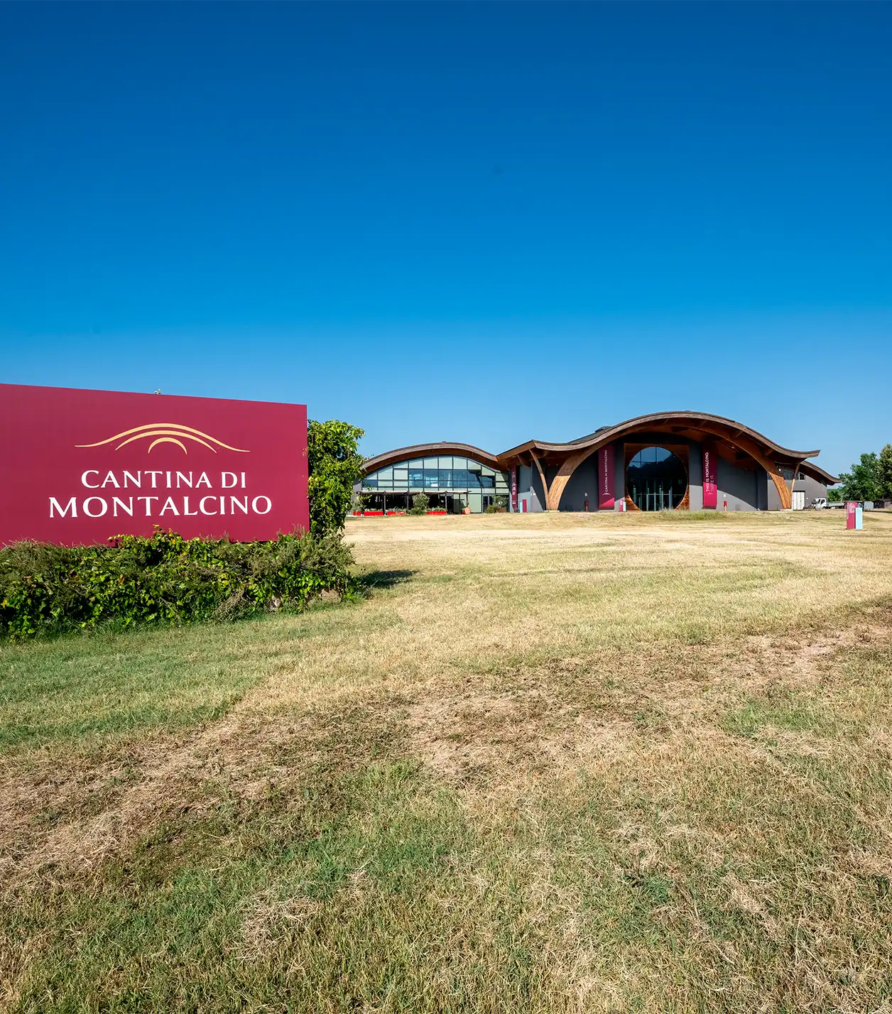 Panoramica e Insegna Cantina di Montalcino